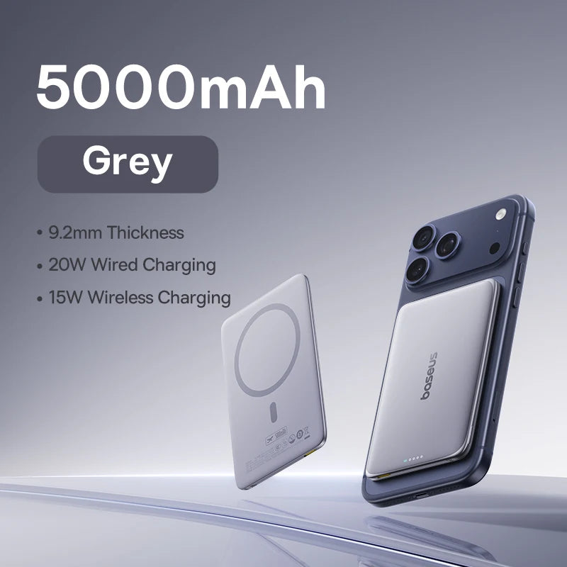 Power Bank Baseus Magnético 5000mAh Ultra Fino