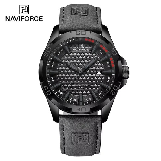 Relógio Masculino NAVIFORCE Original em Couro – Luxo e Esporte