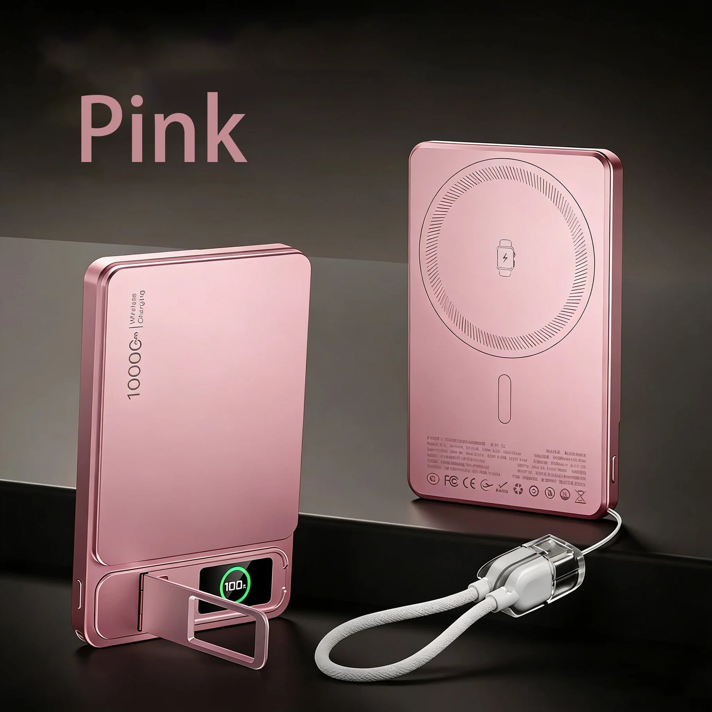 Power Bank Magnético 10000mAh com Carregamento Sem Fio 20W