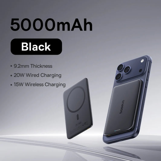 Power Bank Baseus Magnético 5000mAh Ultra Fino