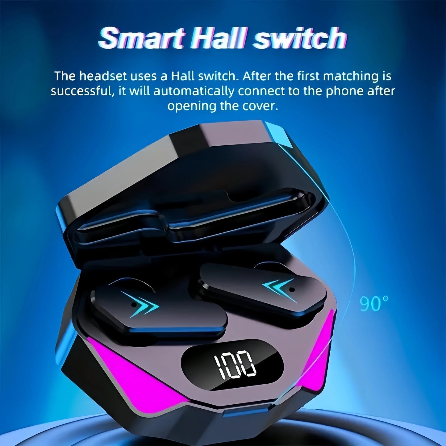 Fone Bluetooth Gamer X15 TWS com Display LED