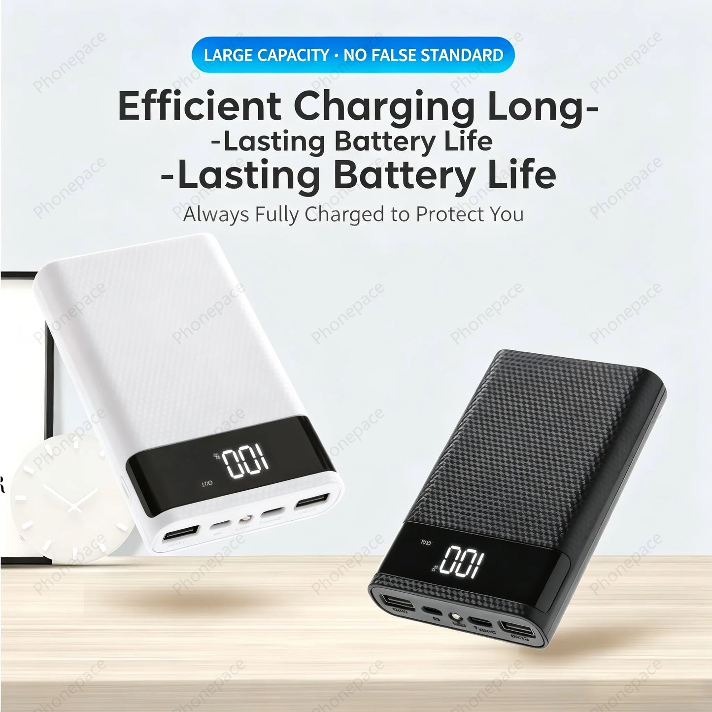 Power Bank Vention 20000mAh 45W – Carregamento Super Rápido