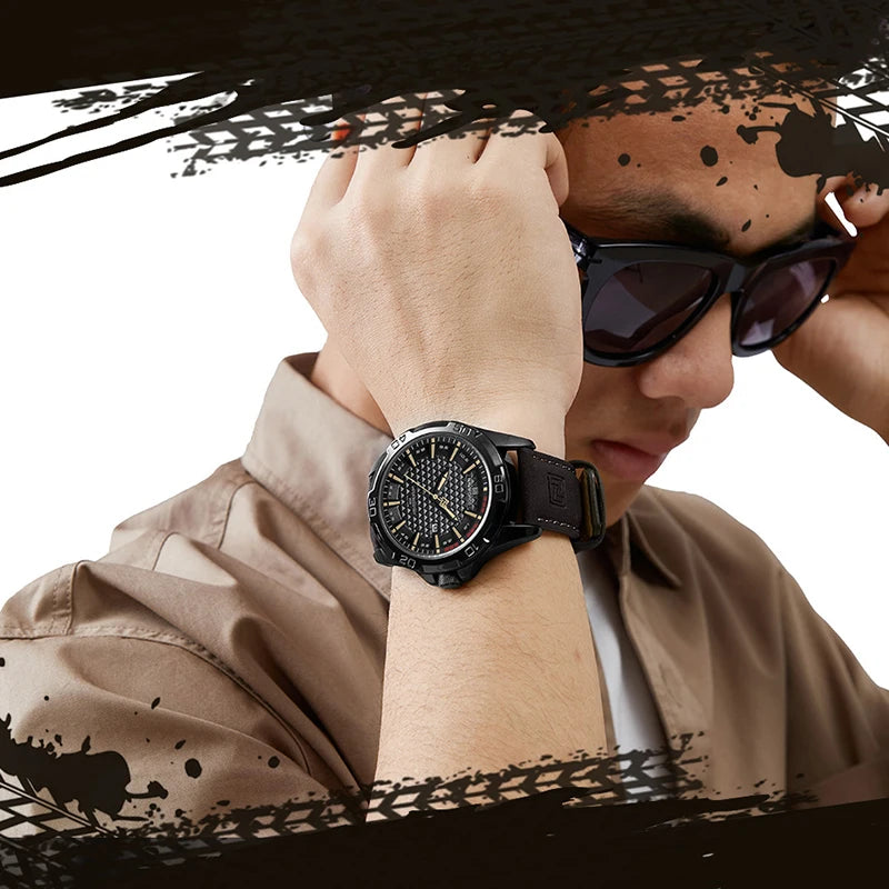 Relógio Masculino NAVIFORCE Premium Couro e Esportivo