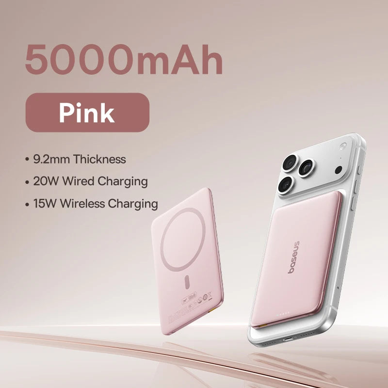 Power Bank Baseus Magnético 5000mAh Ultra Fino