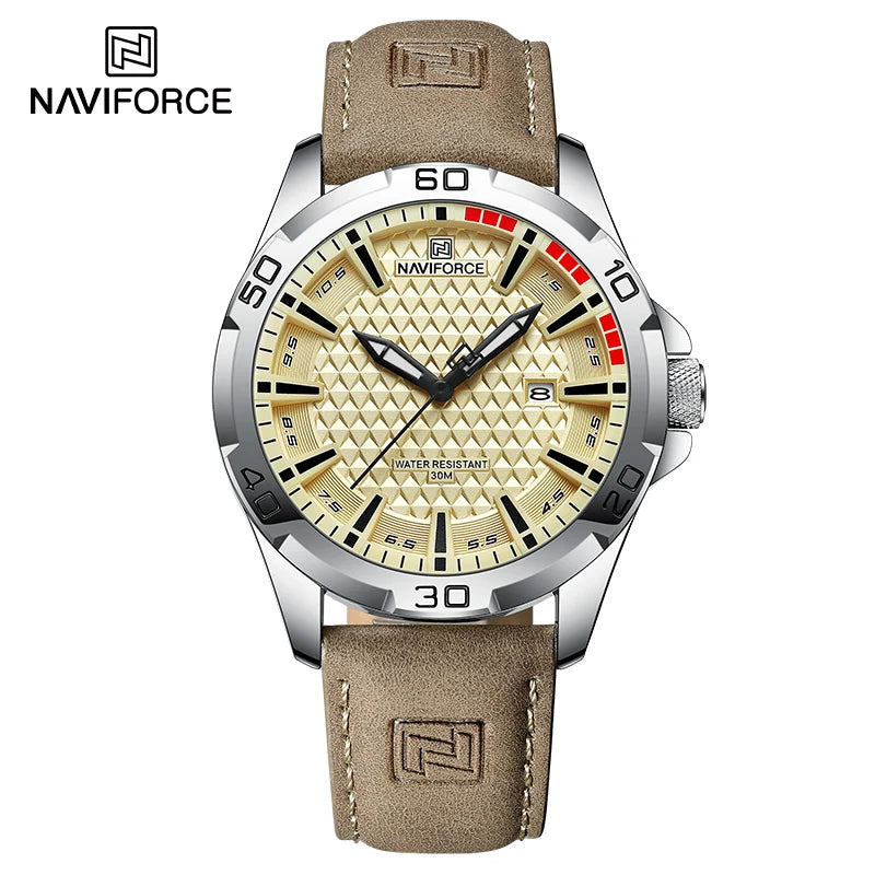 Relógio Masculino NAVIFORCE Premium Couro e Esportivo