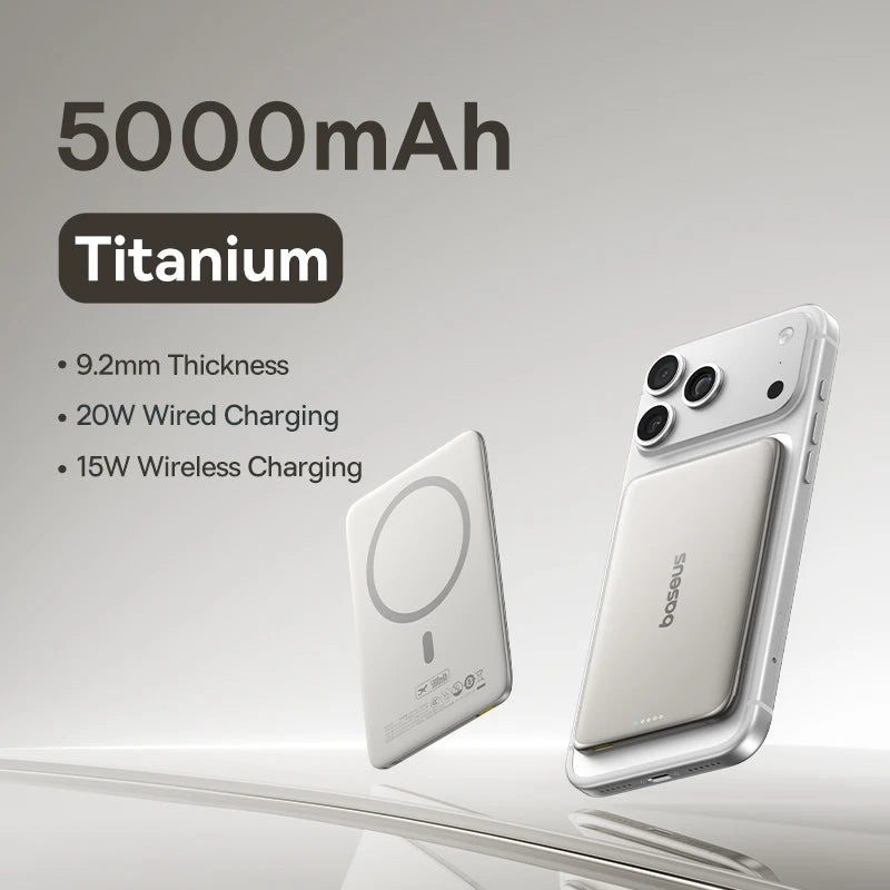 Power Bank Baseus Magnético 5000mAh Ultra Fino