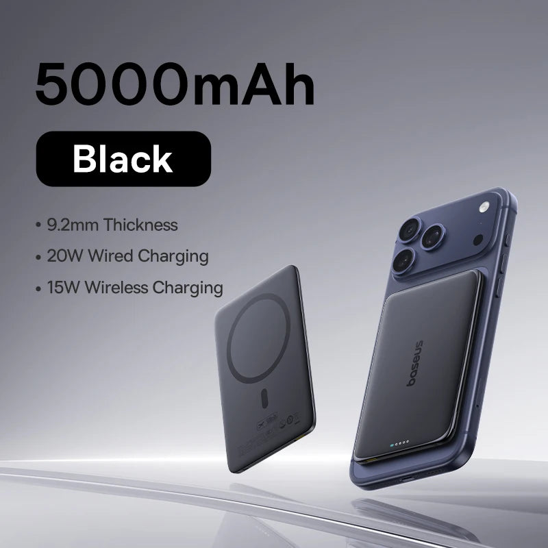 Power Bank Baseus Magnético 5000mAh Ultra Fino