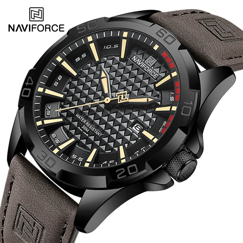 Relógio Masculino NAVIFORCE Premium Couro e Esportivo
