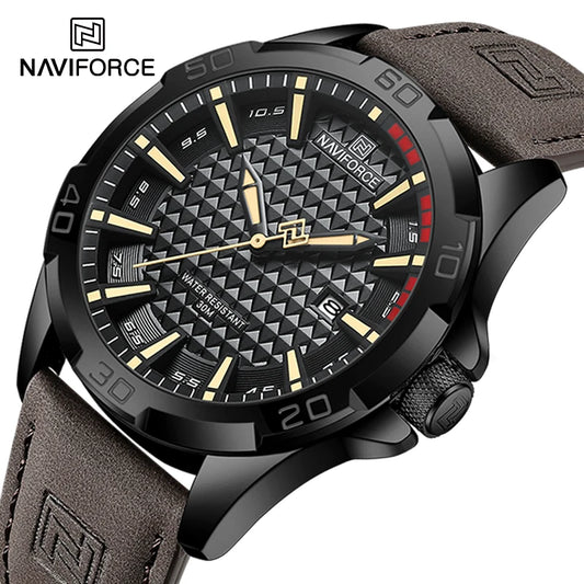 Relógio Masculino NAVIFORCE Premium Couro e Esportivo