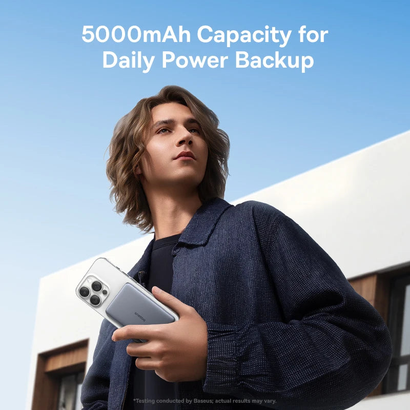 Power Bank Baseus Magnético 5000mAh Ultra Fino