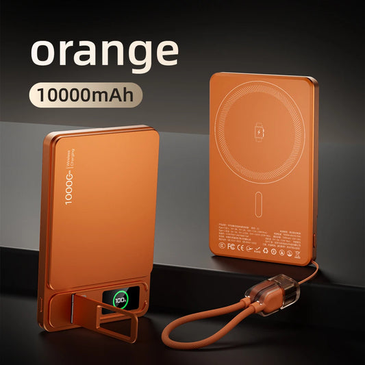 Power Bank Magnético 10000mAh com Carregamento Sem Fio 20W